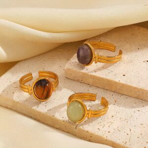 Golden Stone Ring